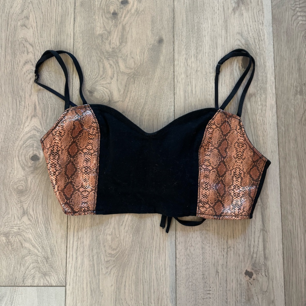 UO Snake Print Bralette Top
